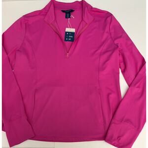Tommy Bahama Active Women’s Hot Pink 1/4 Zip Golf Pullover Lightweight Size XL